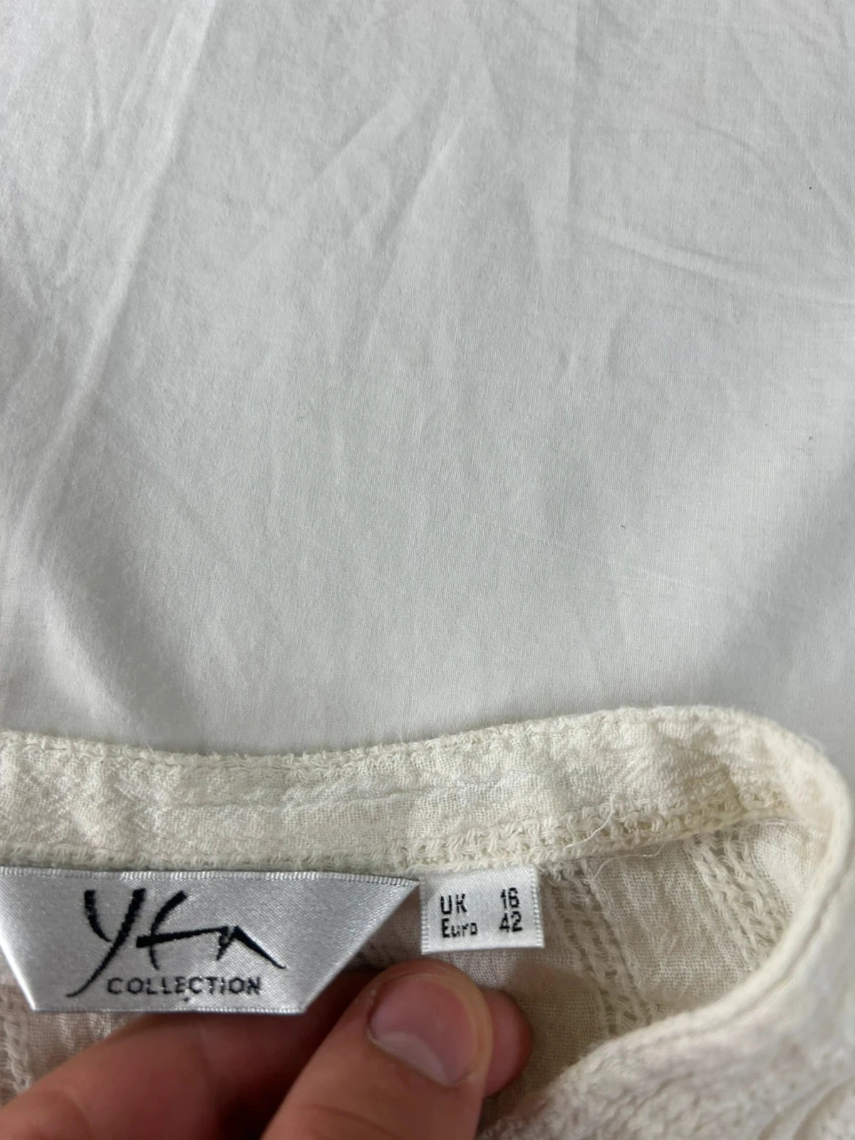 Cardigan blanc crème vintage taille 42 100% Cotton – photo 5